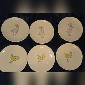 Rae Dunn Artisan Collection Cream Plates